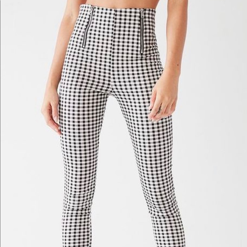 I.AM.GIA Miller Gingham Skinny Zipper Pant